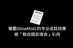 慢雾(SlowMist) 的专业追踪结果被「联合国安理会」引用